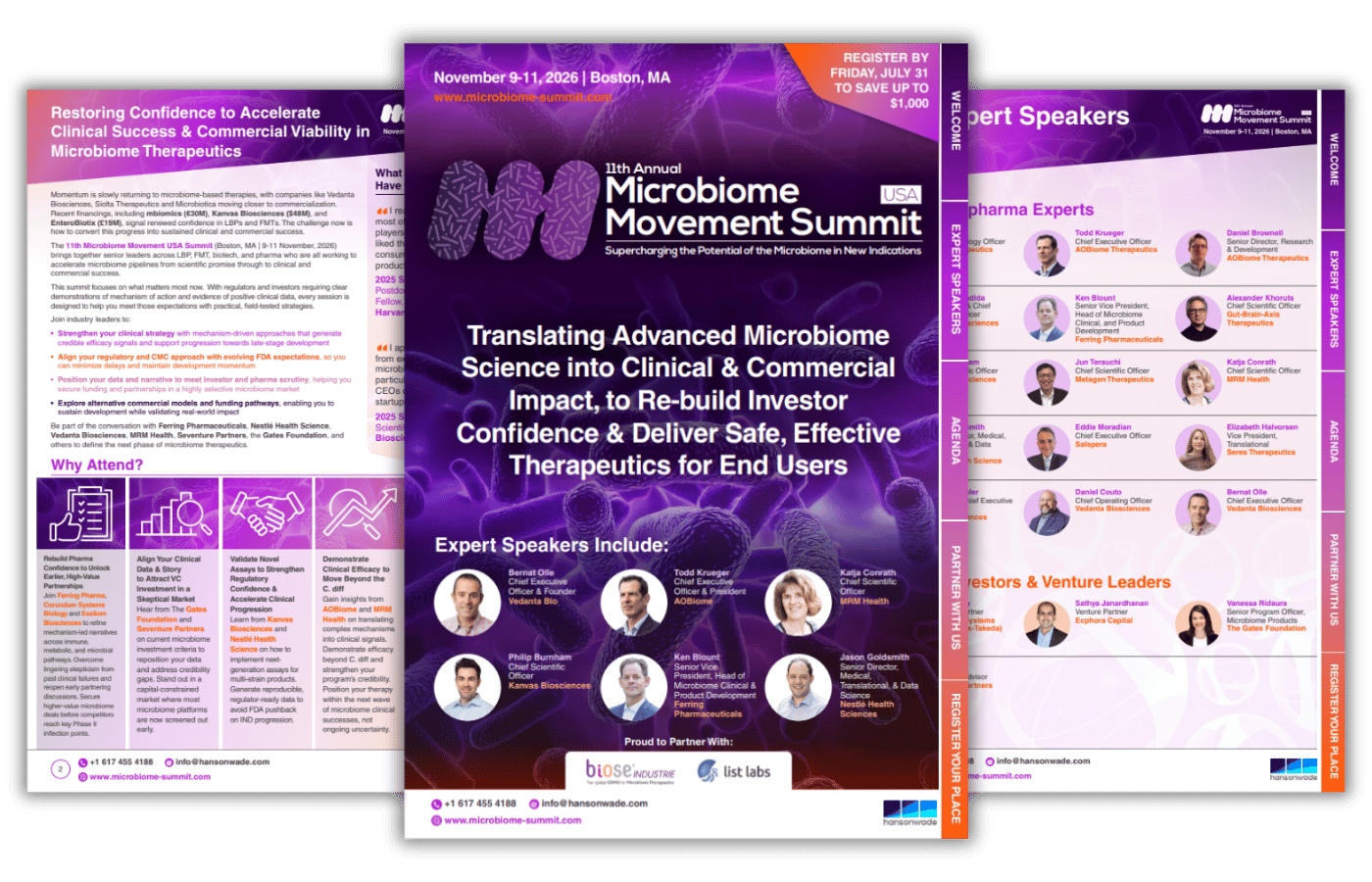 11th Microbiome Movement USA Summit 2026 - Brochure Preview